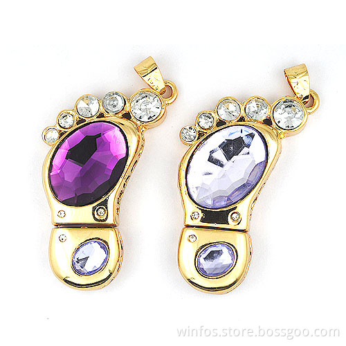Crystal Customized Footprint USB
